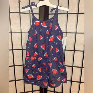Girls Navy Watermelon Romper Girls Size 6X - Super Cute - New